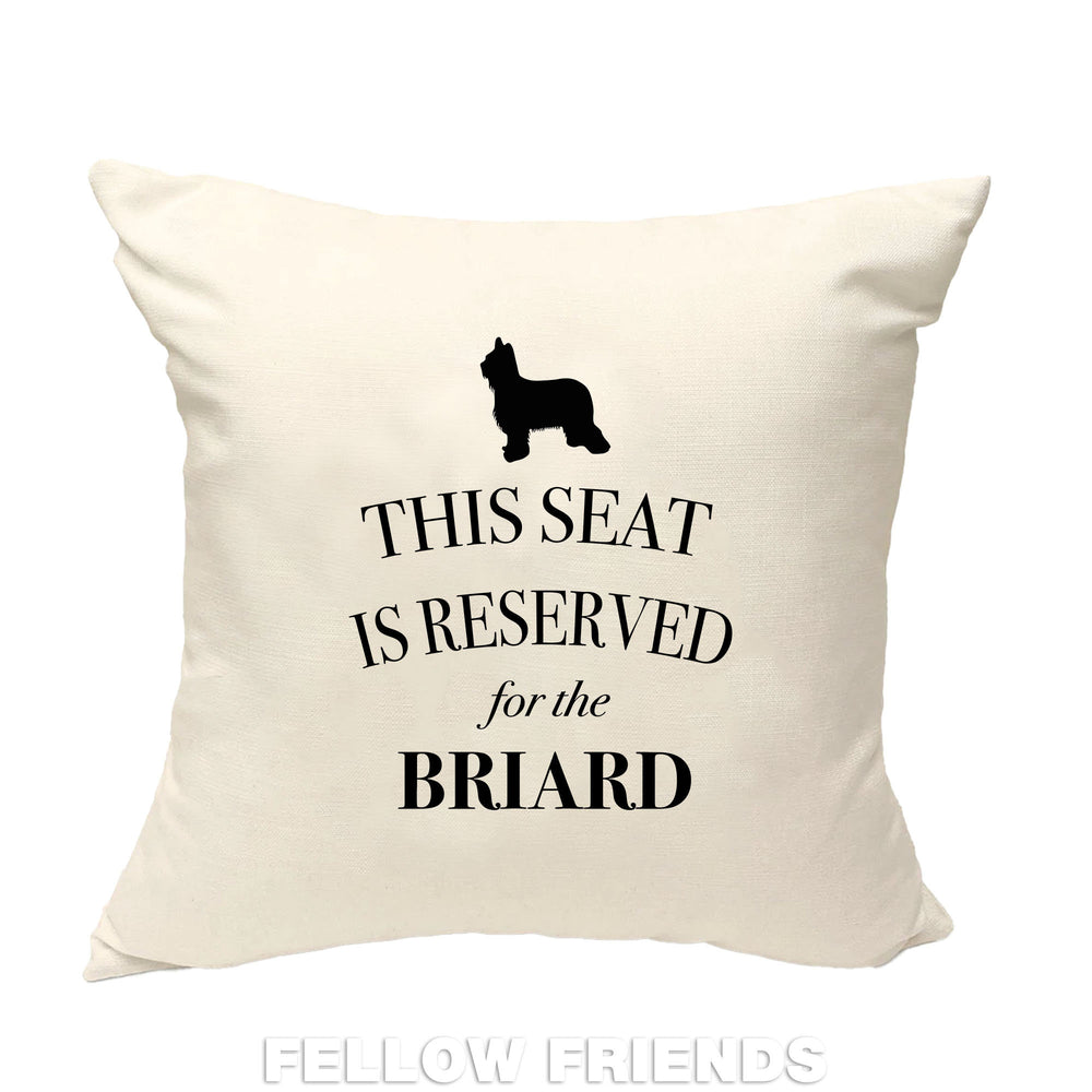 Briard dog cushion, dog pillow, briard dog pillow, gifts for dog lovers, cover cotton canvas print, dog lover gift for her 40x40 50x50 281