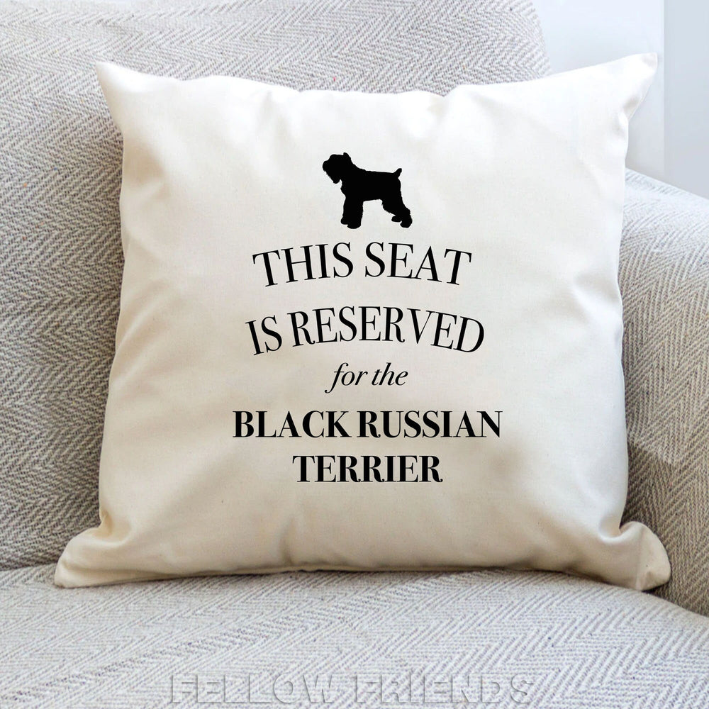 Russian terrier cushion, dog pillow, terrier black pillow, gifts for dog lovers, cover cotton canvas print, dog lover gift 40x40 50x50 265