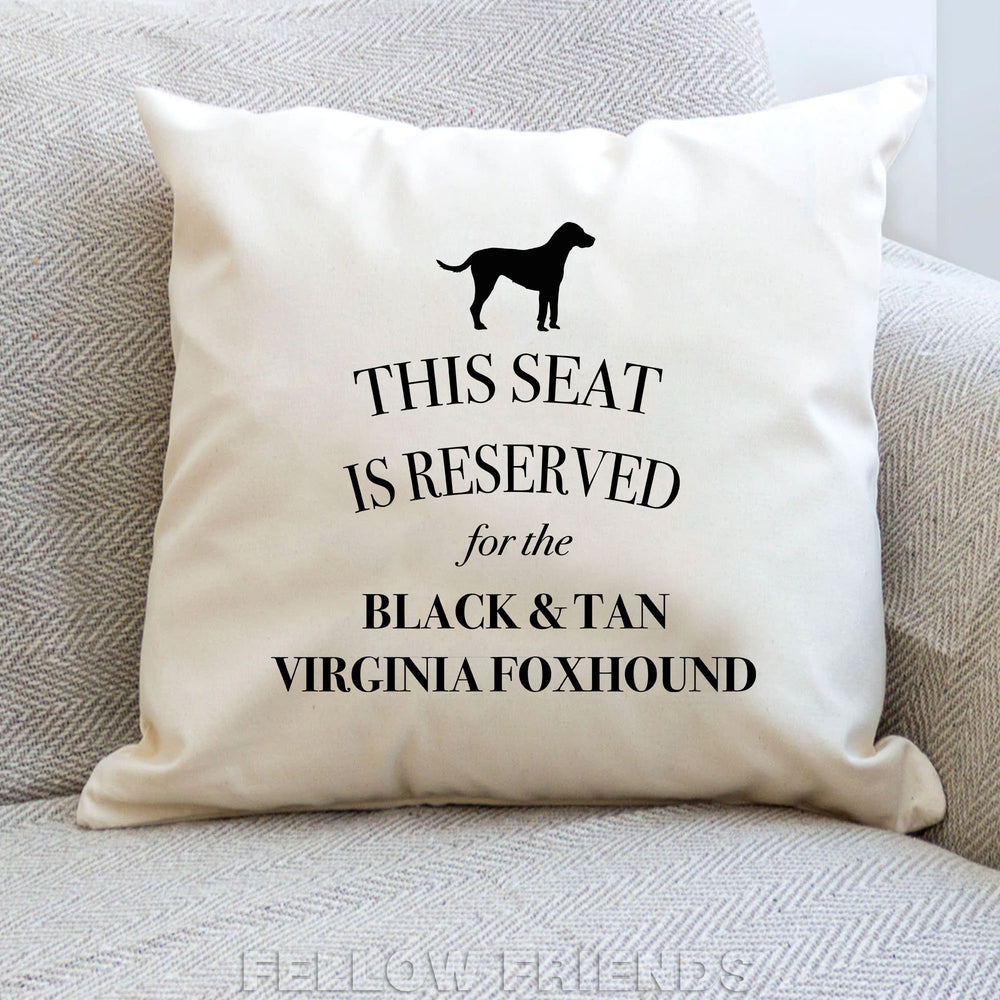 Black & tan virginia foxhound cushion, dog pillow, foxhound pillow, gift for dog lover, cover cotton canvas print, dog gift 40x40 50x50 263