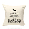 Black and tan coonhound pillow, dog pillow, black and tan cushion, gift for dog lover, cover cotton canvas print, dog gift 40x40 50x50 262