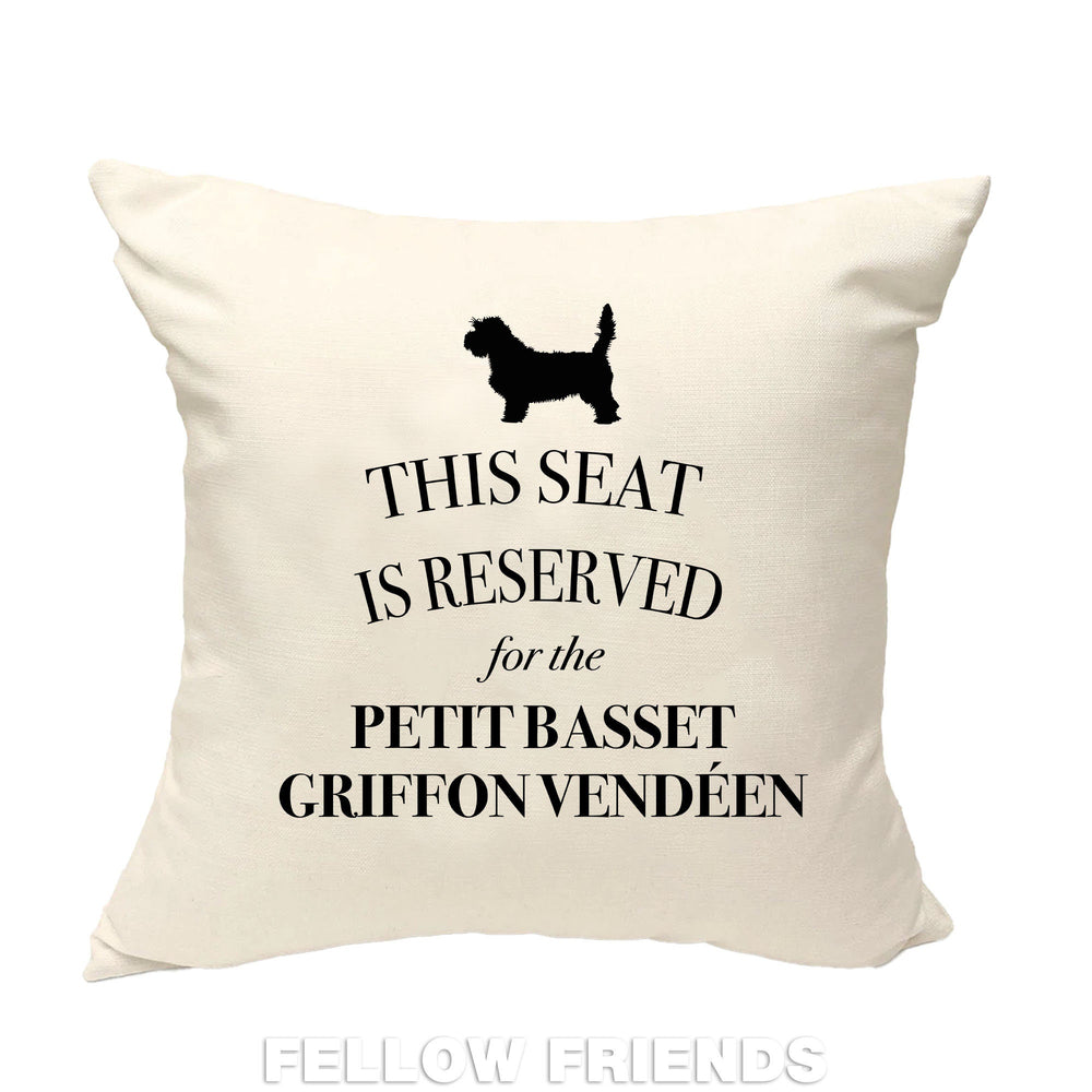 Petit basset griffon pillow, dog pillow, griffon vendeen cushion, gift for dog lovers, cover cotton canvas print, dog gift, 40x40 50x50 250