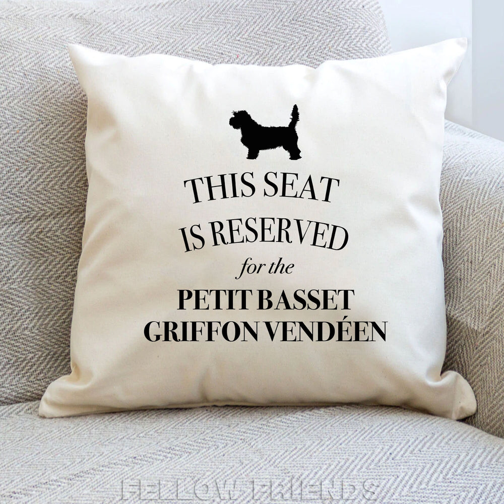 Petit basset griffon pillow, dog pillow, griffon vendeen cushion, gift for dog lovers, cover cotton canvas print, dog gift, 40x40 50x50 250