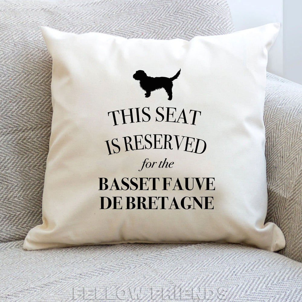 Basset fauve pillow, fauve de bretagne cushion, gifts for dog lovers, cover cotton canvas print, dog lover gift for her 40x40 50x50 248