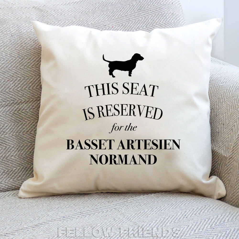 Basset hound pillow, dog pillow, basset artesien normand cushion, gift for dog lovers, cover cotton canvas print, dog gift, 40x40 50x50 246