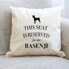 Basenji pillow, dog pillow, basenji cushion, gift for dog lovers, cover cotton canvas print, dog lover gift for her 40x40 50x50 245