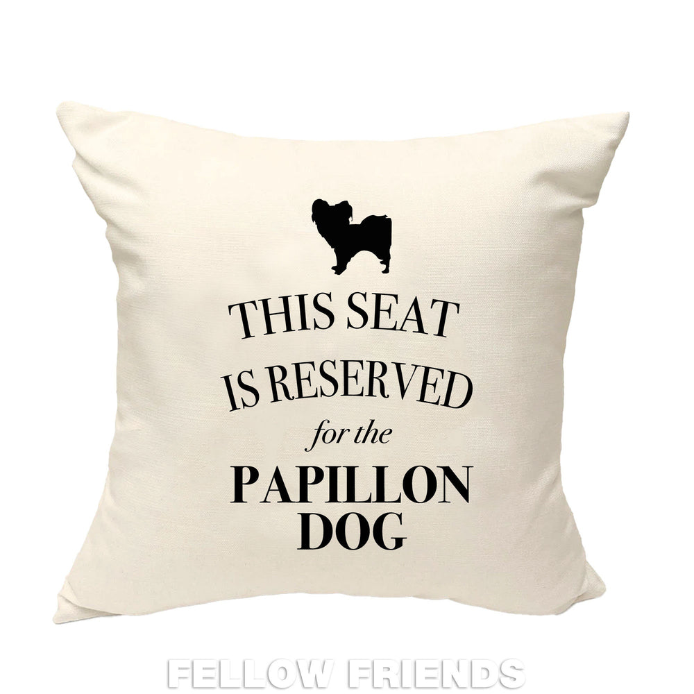 Papillon dog pillow, papillon dog cushion, dog pillow, gift for dog lover, cover cotton canvas print, dog lover gift for her 40x40 50x50 450