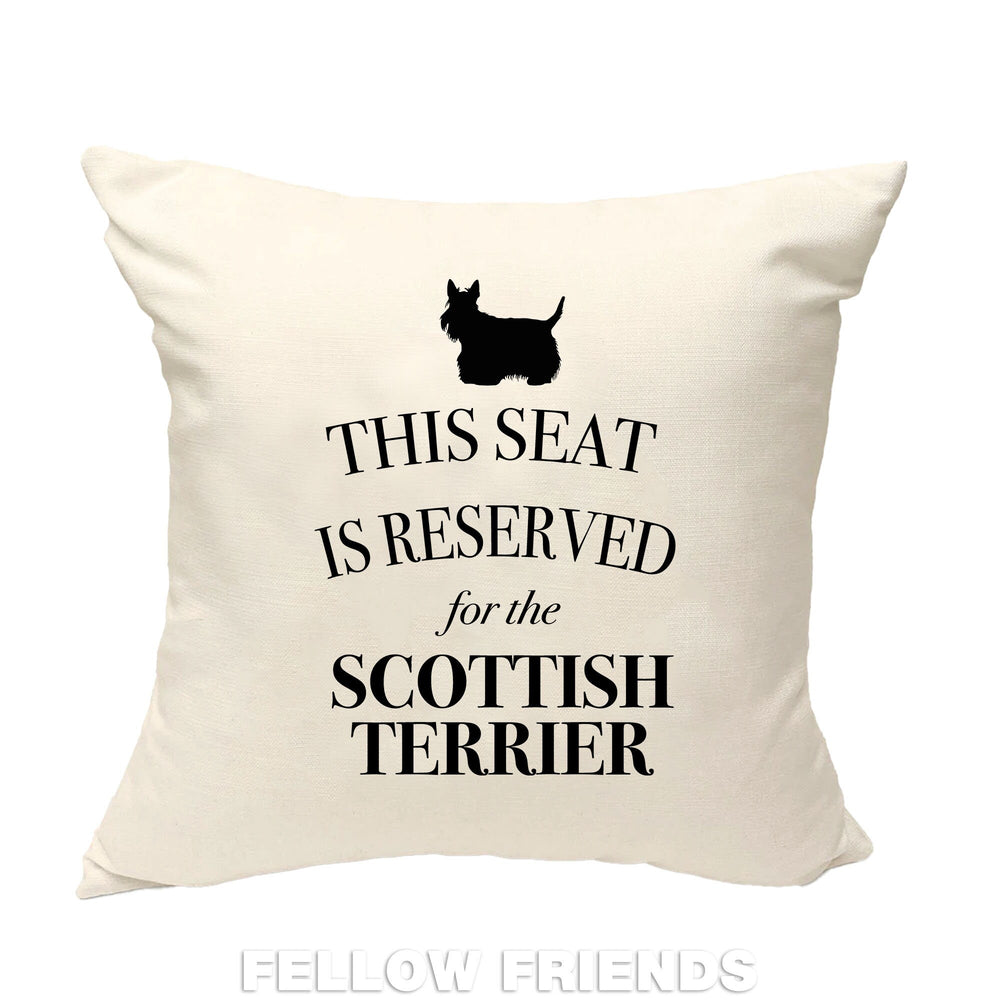 Scottish terrier pillow, scottish terrier cushion, dog pillow, gift for dog lover, cover cotton canvas print, dog lover gift 40x40 50x50 446