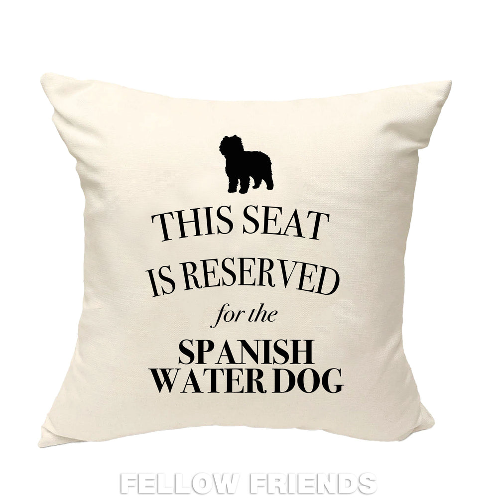 Spanish water dog pillow, dog pillow, water dog cushion, gift for dog lover, cover cotton canvas print, dog lover gift 40x40 50x50 427