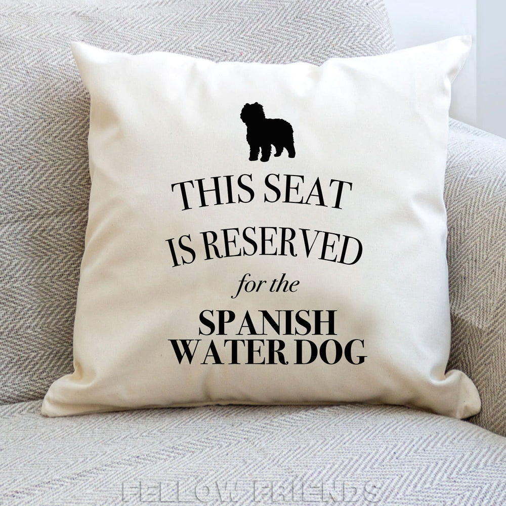 Spanish water dog pillow, dog pillow, water dog cushion, gift for dog lover, cover cotton canvas print, dog lover gift 40x40 50x50 427