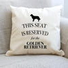 Golden retriever pillow, dog pillow, golden retriever cushion, gift for dog lover, cover cotton canvas print, dog lover gift 40x40 50x50 416