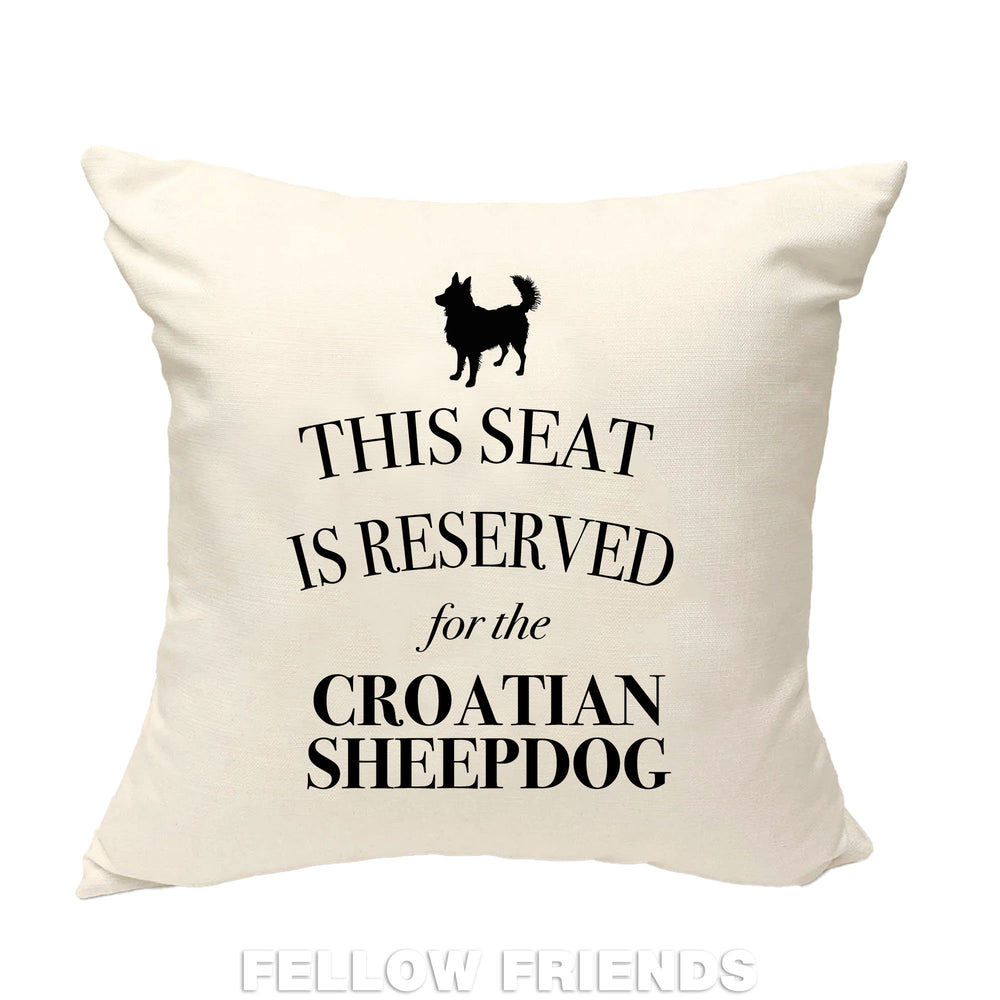Croatian sheepdog pillow, dog pillow, croatian sheepdog cushion, gift for dog lover, cover cotton canvas print, dog gift 40x40 50x50 407