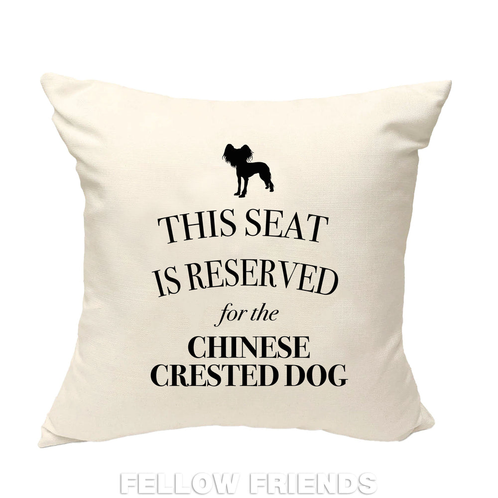 Chinese crested dog pillow, dog pillow, chinese crested dog cushion, gift for dog lover, cover cotton canvas print, dog gift 40x40 50x50 399