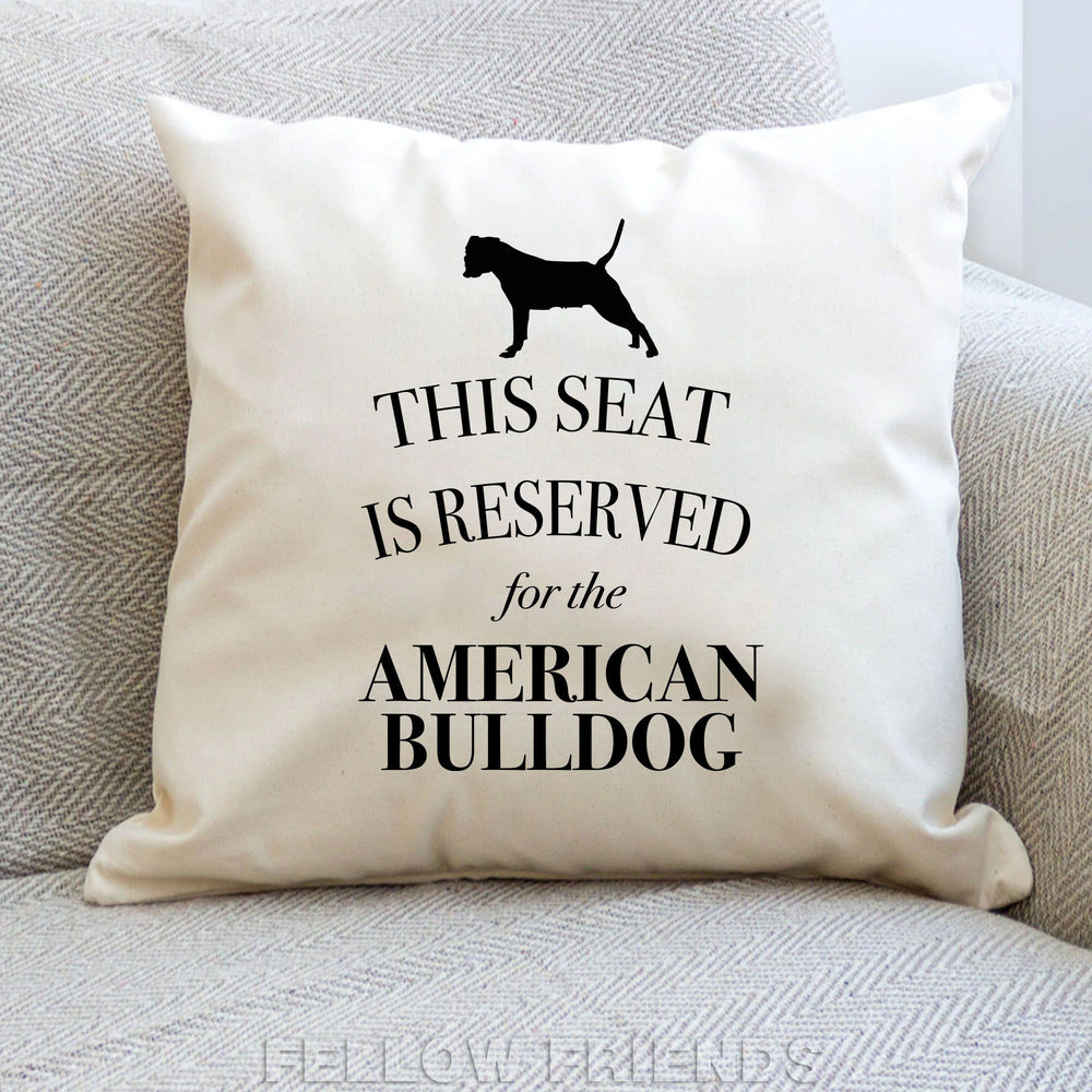 American bulldog pillow, dog pillow, american bulldog cushion, gift for dog lover, cover cotton canvas print, dog lover gift 40x40 50x50 222