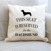Dachsund cushion, dog pillow, dachsund pillow, cover cotton canvas print, dog lover gift for her 40 x 40 50 x 50 388