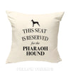 Pharaoh hound dog pillow, pharaoh hound dog cushion, dog pillow, gift for dog lover, cover cotton canvas print, dog gift 40x40 50x50 453