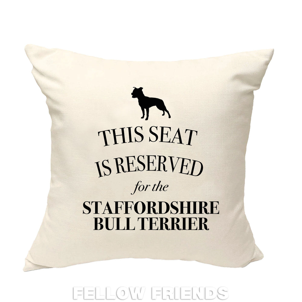Staffordshire bull terrier pillow, bull terrier gift, dog pillow, gift for dog lover, cover cotton canvas print, dog gift 40x40 50x50 423