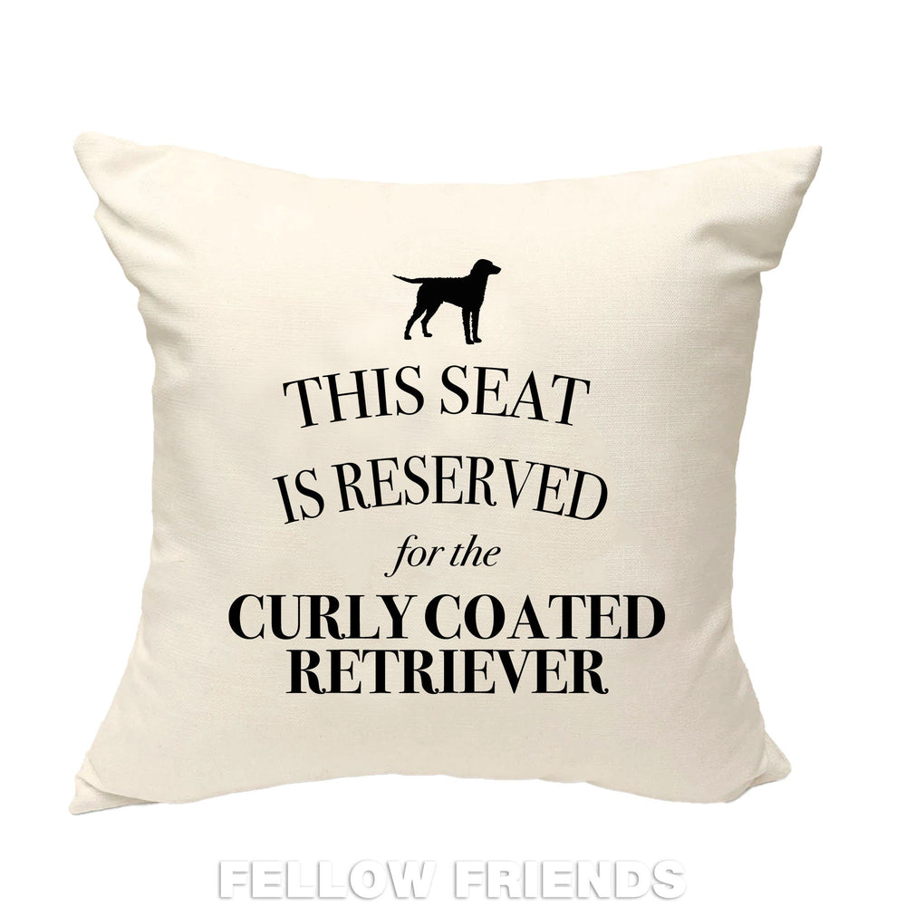 Curly coated retriever dog pillow, dog pillow, retriever dog cushion, gift for dog lover, cover cotton canvas print, dog gift 40x40 5050 409