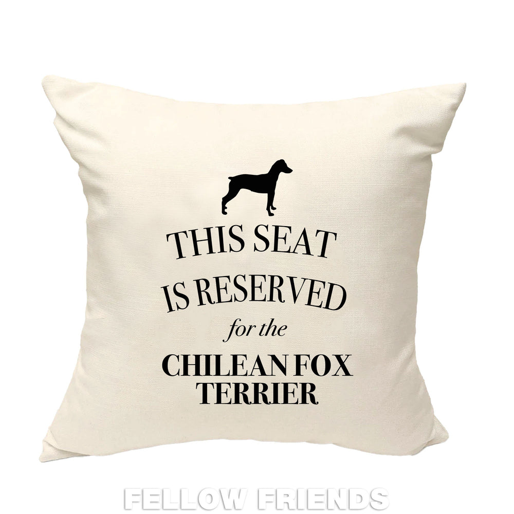 Chilean fox terrier pillow, dog pillow, fox terrier cushion, gift for dog lover, cover cotton canvas print, dog lover gift 40x40 50x50 397