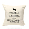 Chesapeake bay retriever pillow, dog pillow, chesapeake dog cushion, gift for dog lover, cover cotton canvas print, dog gift 40x40 50x50 396